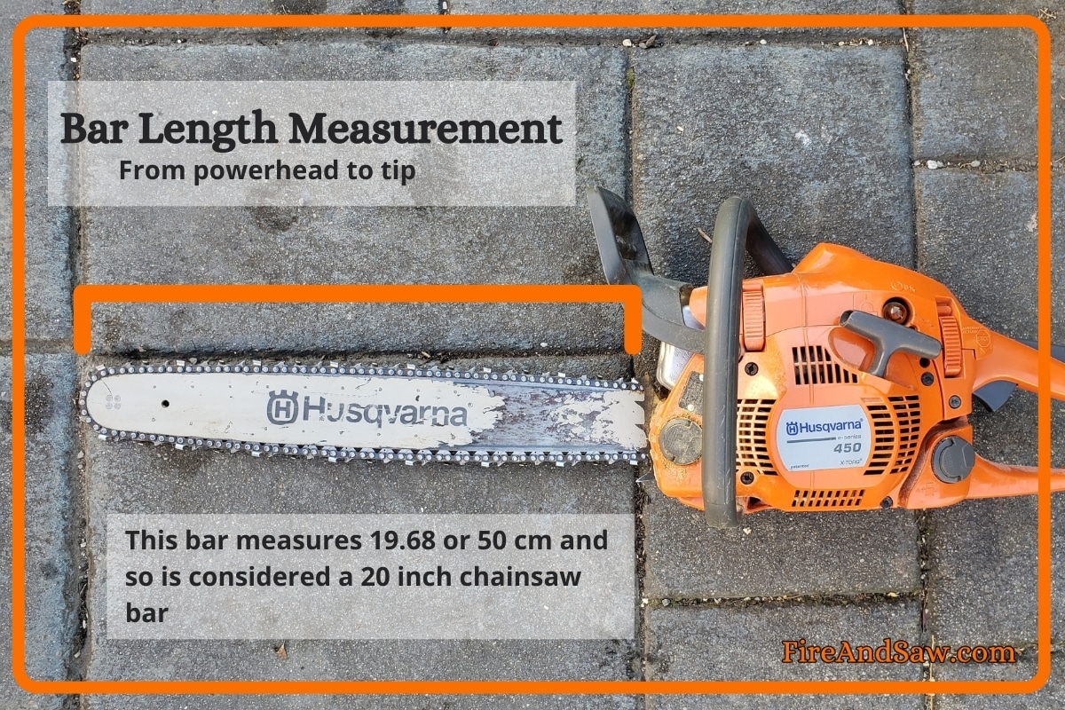 measure for replacement chainsaw bar