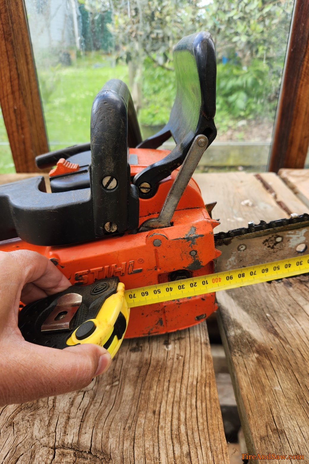 how to measure a stihl chainsaw bar