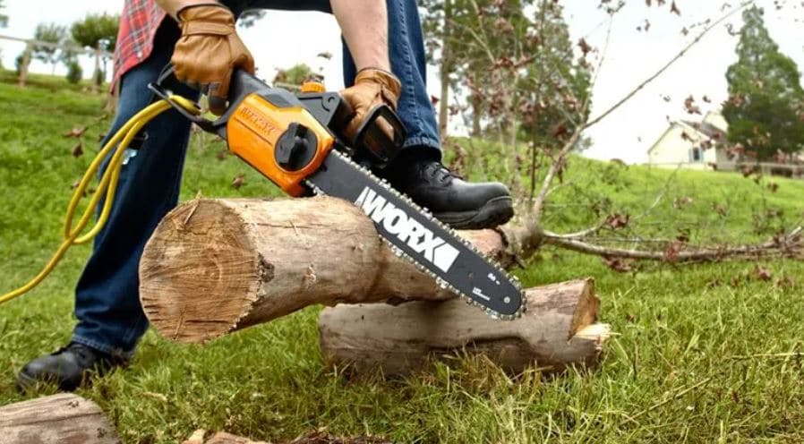 WORX WG305.1 14-Inch Electric Chainsaw with Auto-Tension One Size 