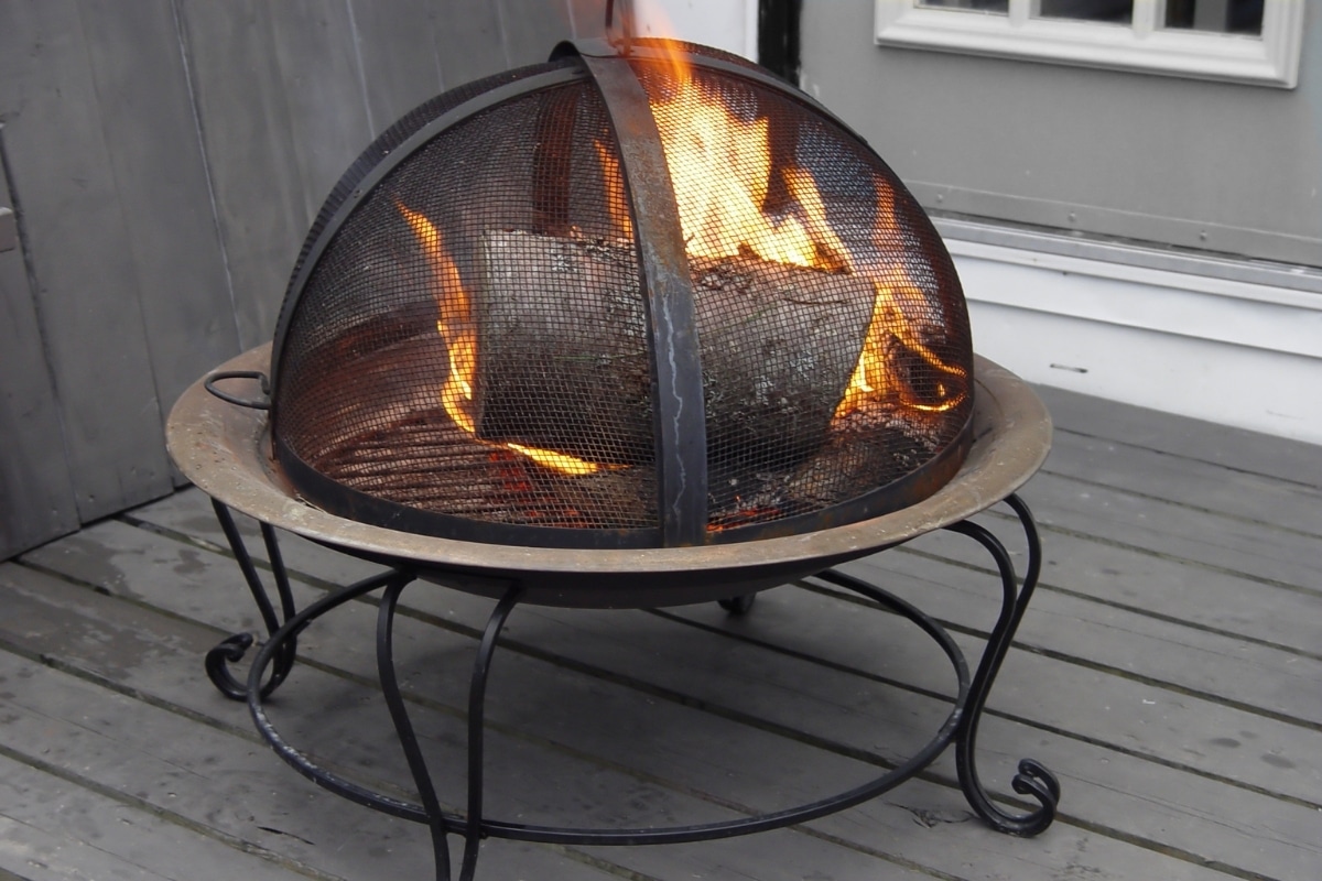 fire pit screen top