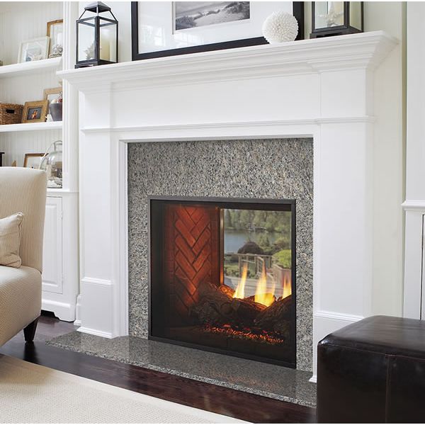 see through gas fireplace insert
