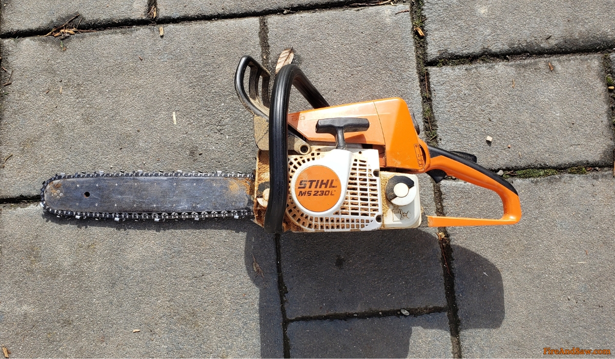 testing trying stihl ms230 chainsaw