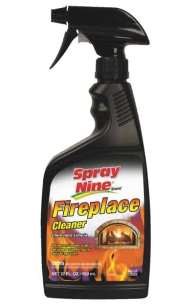 how to clean fireplace with spray nine