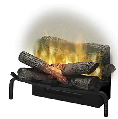 fake fire logs for faux electric fireplace