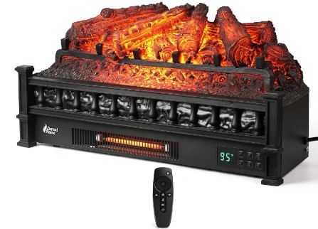 Realistic Pinewood Logs, Adjustable Flame Colors