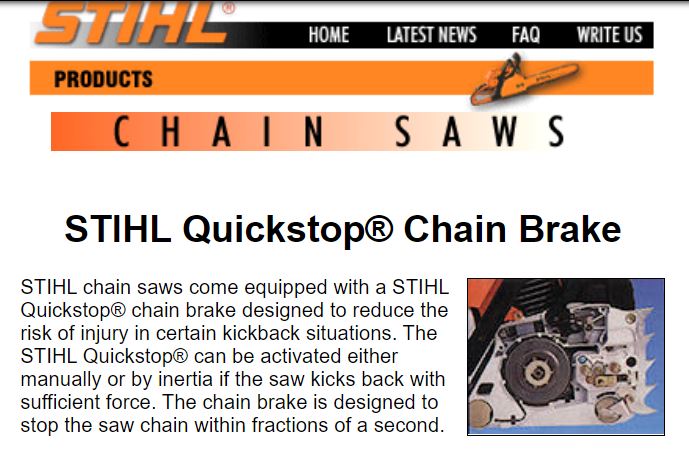 stihl quickstop meaning