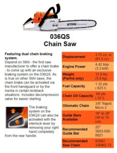 Stihl 036 Chainsaw Review 2023: Specs, Price, Parts, Alternatives