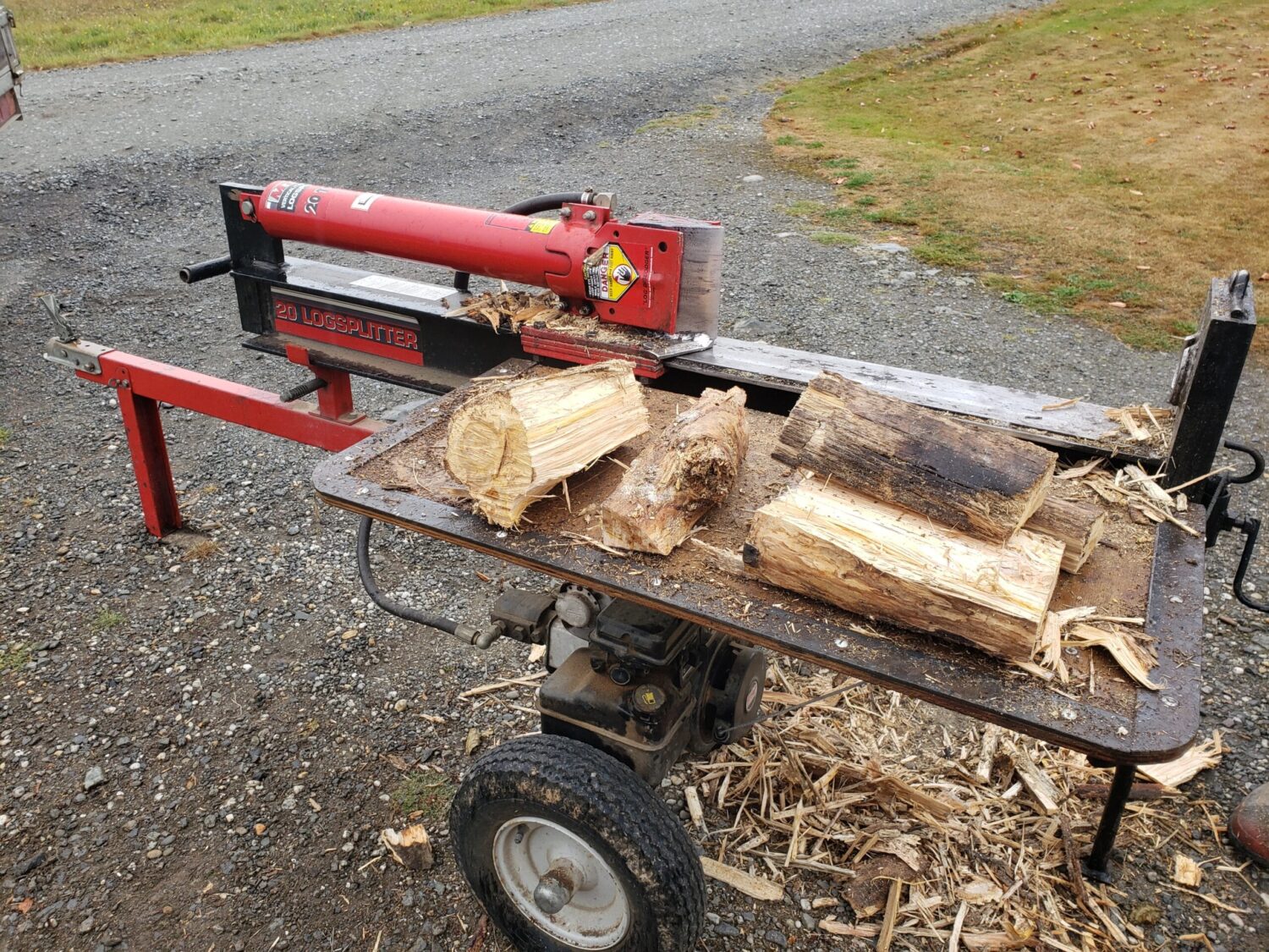 Yard machine wood outlet splitter