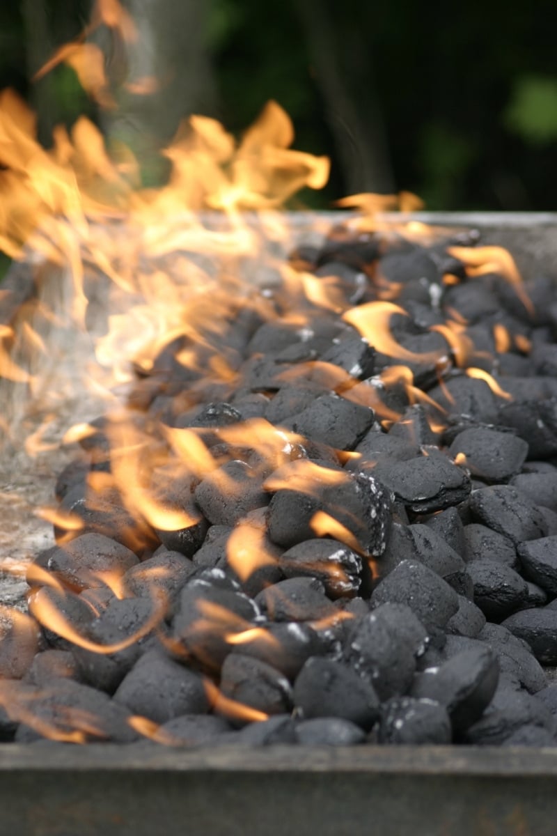 is it safe to burn charcoal in a fireplace