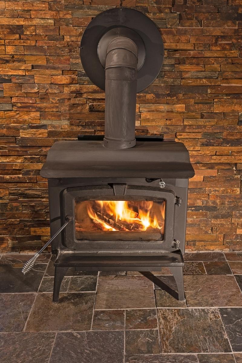 wood burning stove brick surround ideas