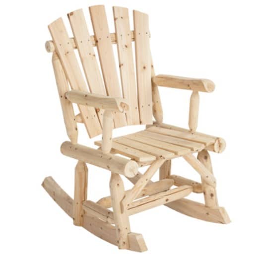 rocking log chair