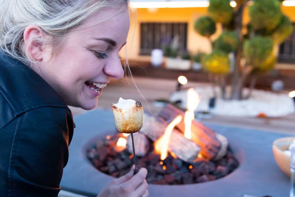 is it safe to roast marshmallows over propane gas fire pit