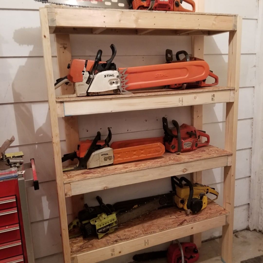 shelves for chainsaws