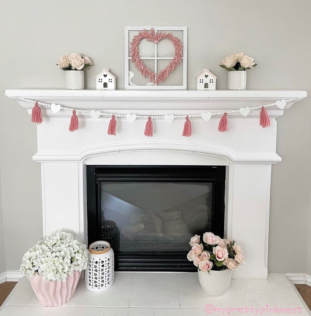 electric fireplace decorating ideas for valentines day
