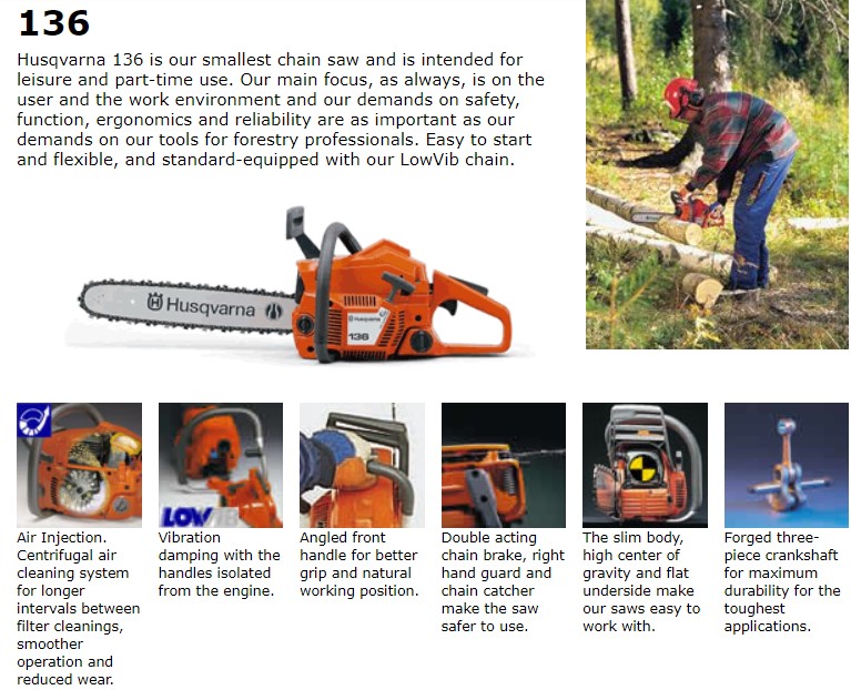 is the husky 136 a good chainsaw