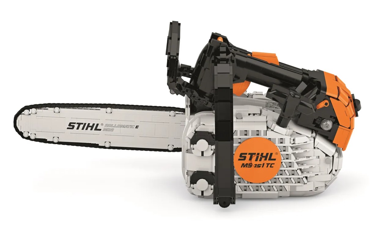 how to build lego stihl chainsaw