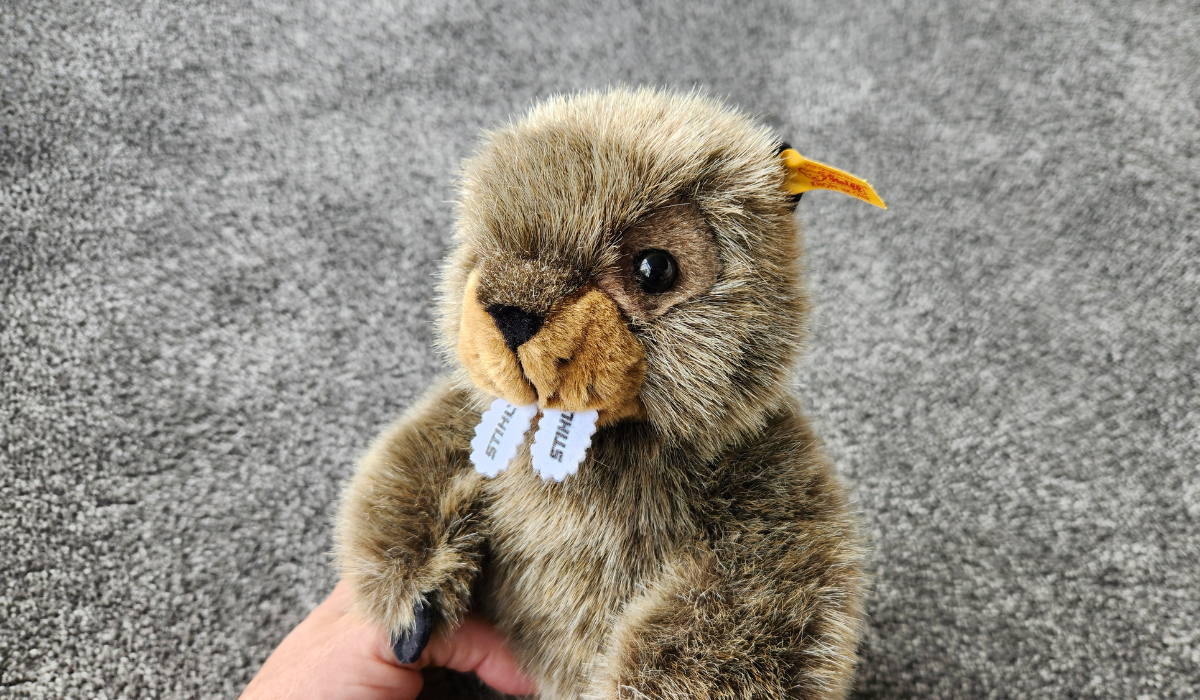 stihl tim timber soft toy