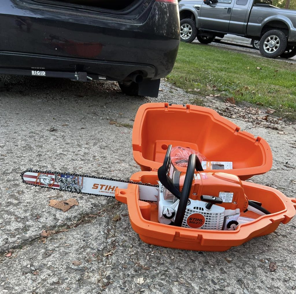 unusual stihl chainsaw bar